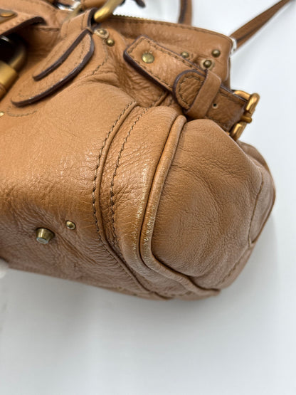 Chloé Borsa Paddington Vintage Media in Pelle Marrone Gazelle - Pally Vintage Closet