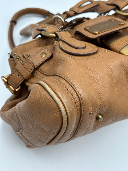 Chloé Borsa Paddington Vintage Media in Pelle Marrone Gazelle - Pally Vintage Closet