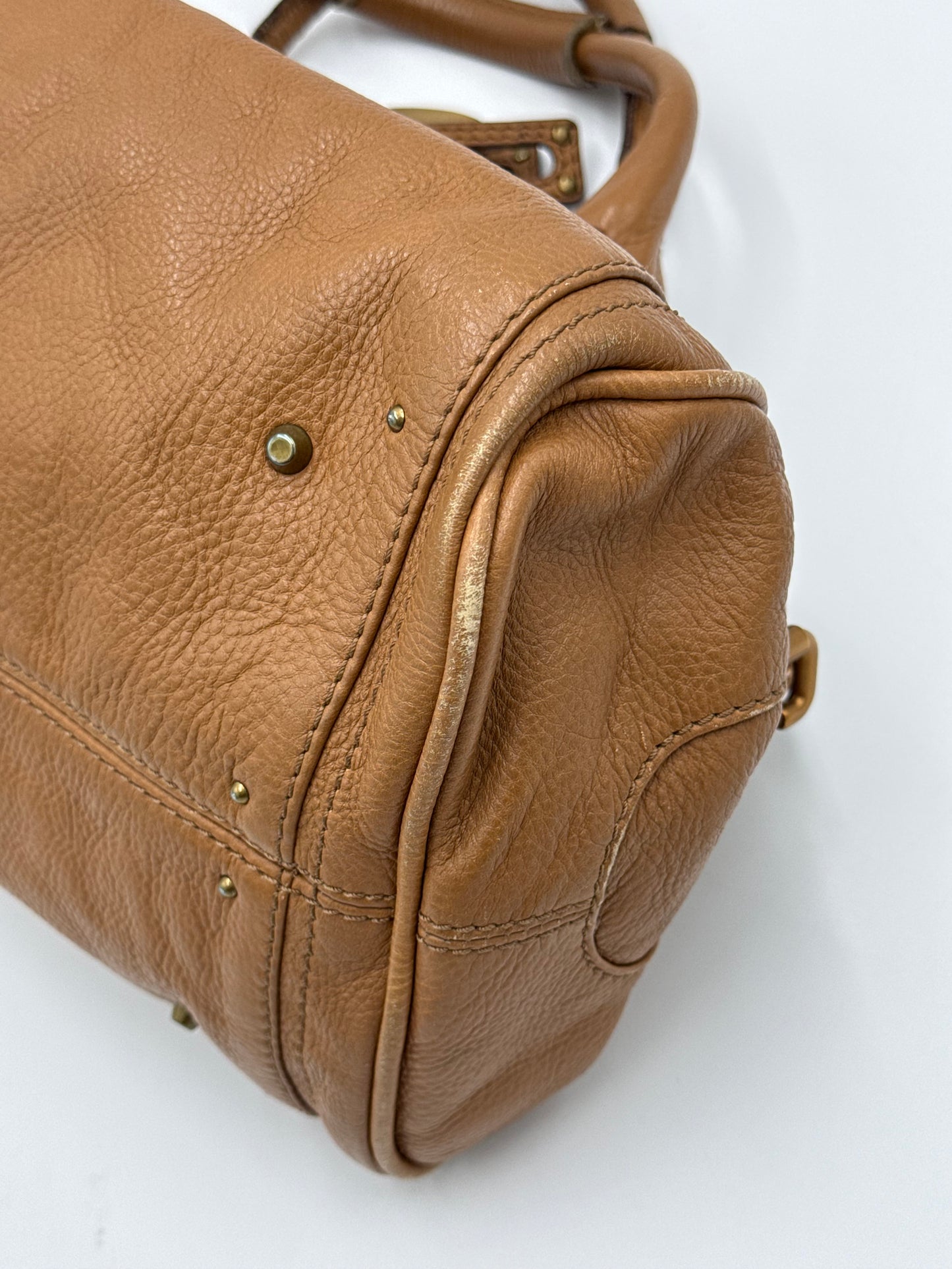 Chloé Borsa Paddington Vintage Media in Pelle Marrone Gazelle - Pally Vintage Closet