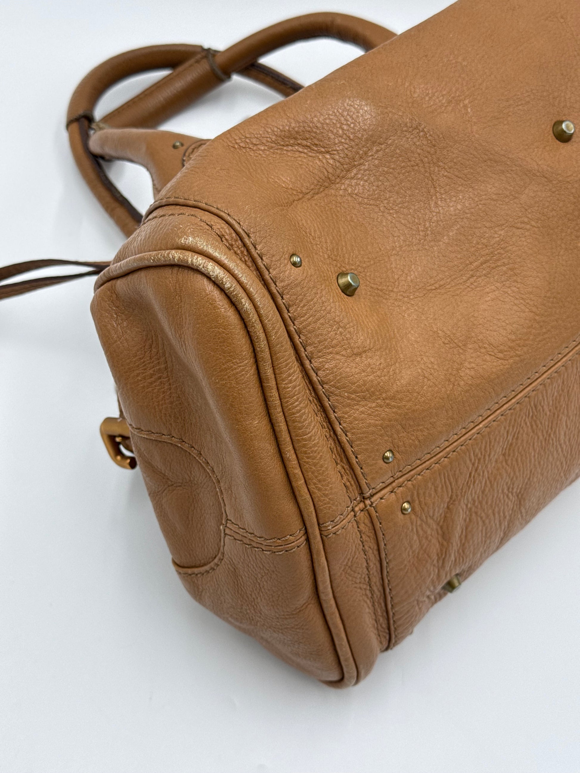 Chloé Borsa Paddington Vintage Media in Pelle Marrone Gazelle - Pally Vintage Closet