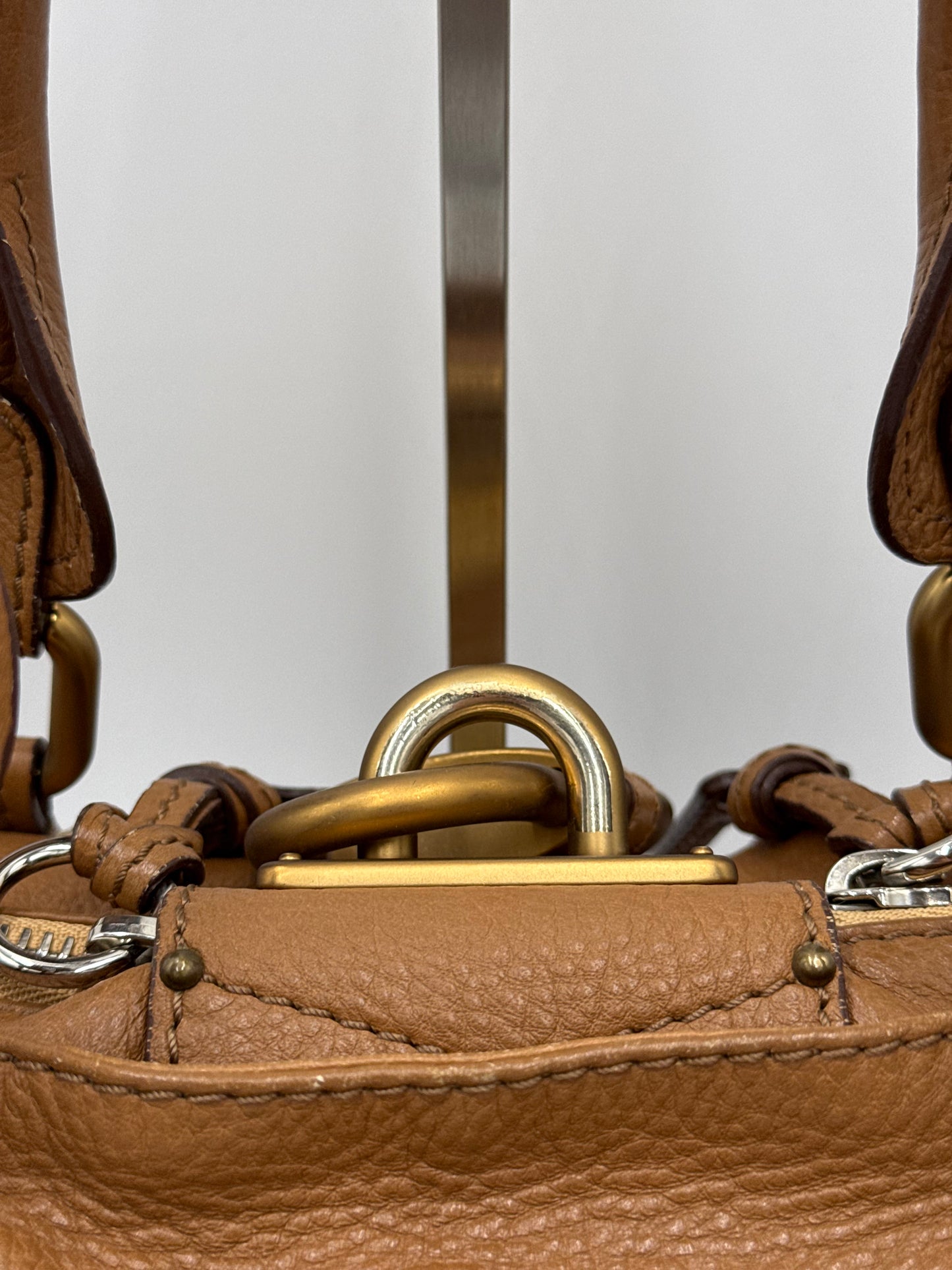 Chloé Borsa Paddington Vintage Media in Pelle Marrone Gazelle - Pally Vintage Closet