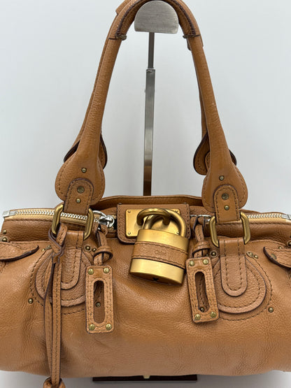 Chloé Borsa Paddington Vintage Media in Pelle Marrone Gazelle - Pally Vintage Closet