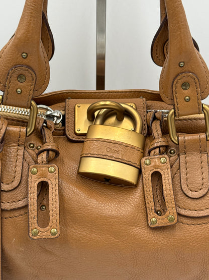 Chloé Borsa Paddington Vintage Media in Pelle Marrone Gazelle - Pally Vintage Closet