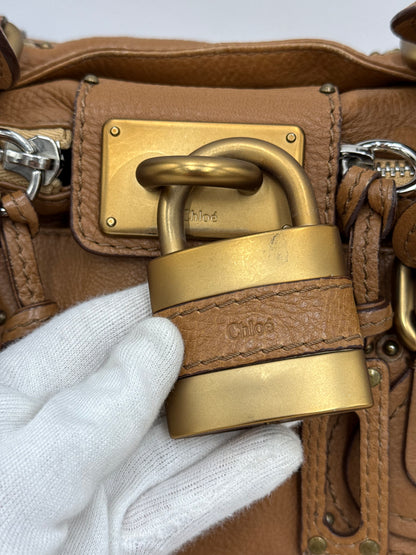 Chloé Borsa Paddington Vintage Media in Pelle Marrone Gazelle - Pally Vintage Closet