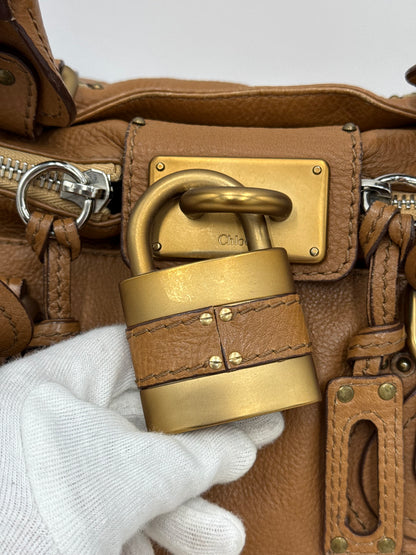 Chloé Borsa Paddington Vintage Media in Pelle Marrone Gazelle - Pally Vintage Closet