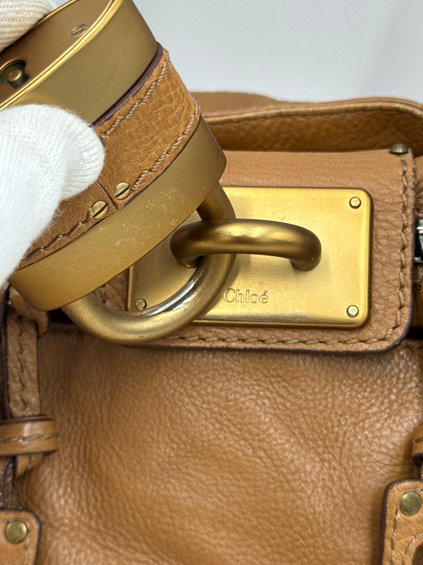 Chloé Borsa Paddington Vintage Media in Pelle Marrone Gazelle - Pally Vintage Closet