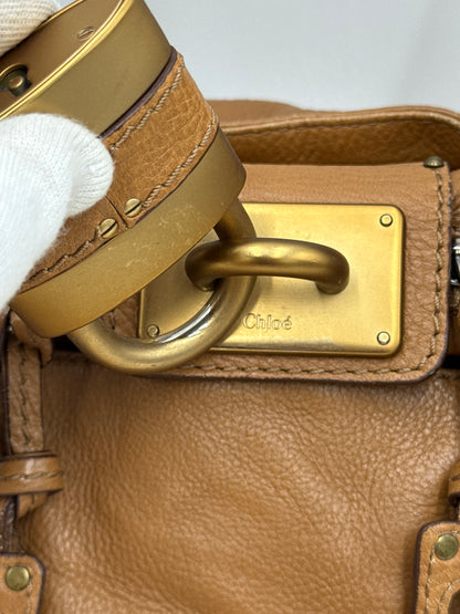 Chloé Borsa Paddington Vintage Media in Pelle Marrone Gazelle - Pally Vintage Closet