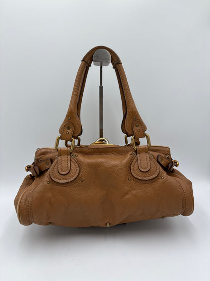 Chloé Borsa Paddington Vintage Media in Pelle Marrone Gazelle - Pally Vintage Closet