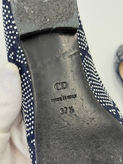 Christian Dior Ballerine Saga Vintage by John Galliano in Denim Blu Navy - Pally Vintage Closet