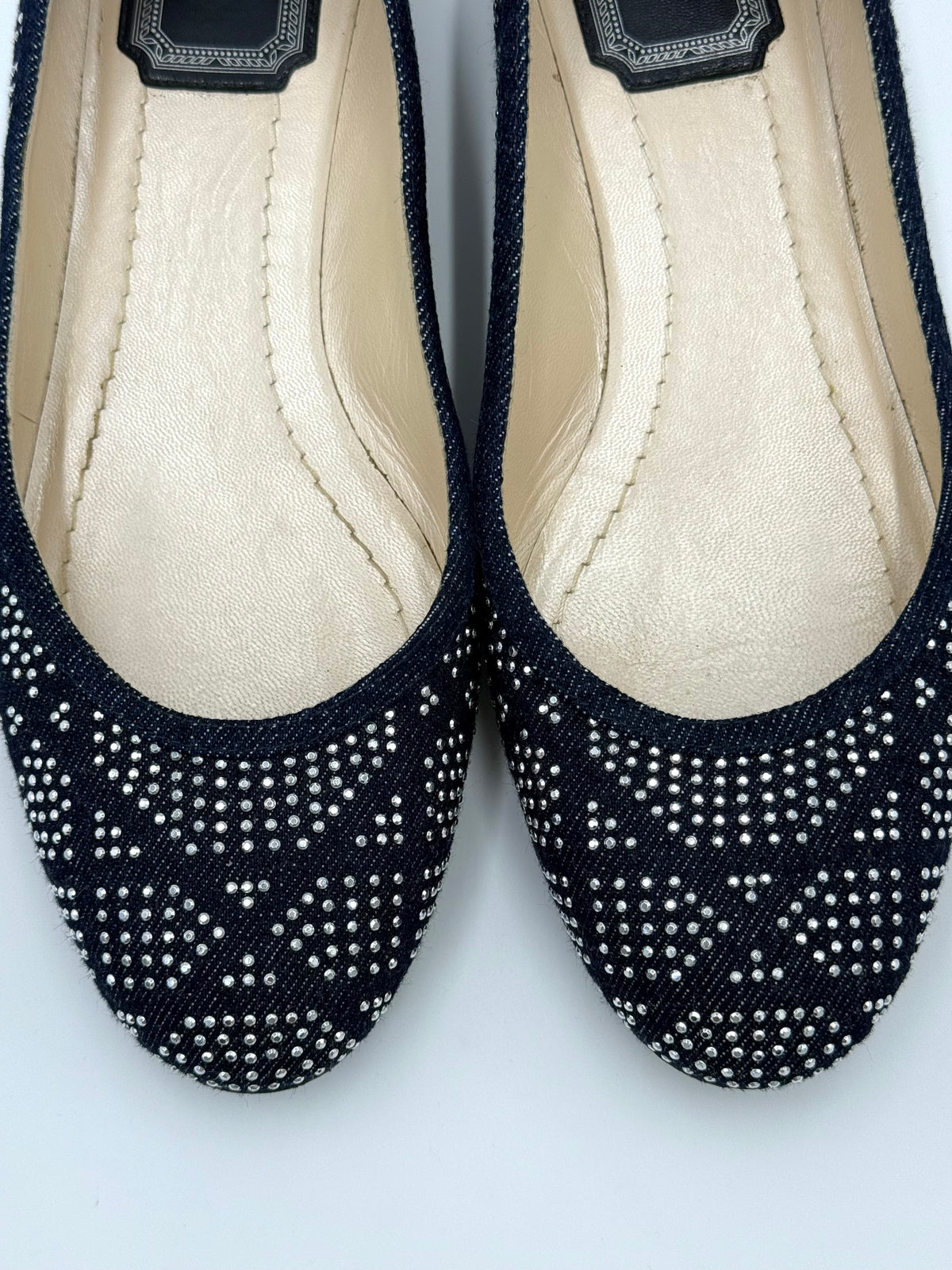 Christian Dior Ballerine Saga Vintage by John Galliano in Denim Blu Navy - Pally Vintage Closet