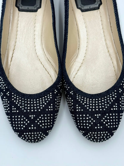 Christian Dior Ballerine Saga Vintage by John Galliano in Denim Blu Navy - Pally Vintage Closet