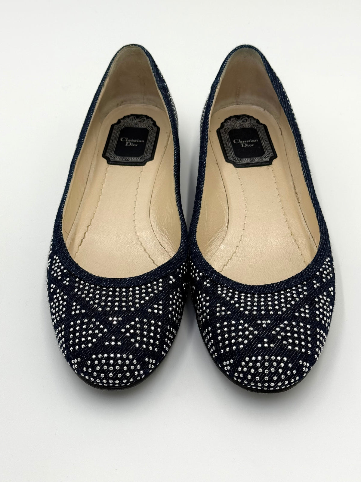 Christian Dior Ballerine Saga Vintage by John Galliano in Denim Blu Navy - Pally Vintage Closet