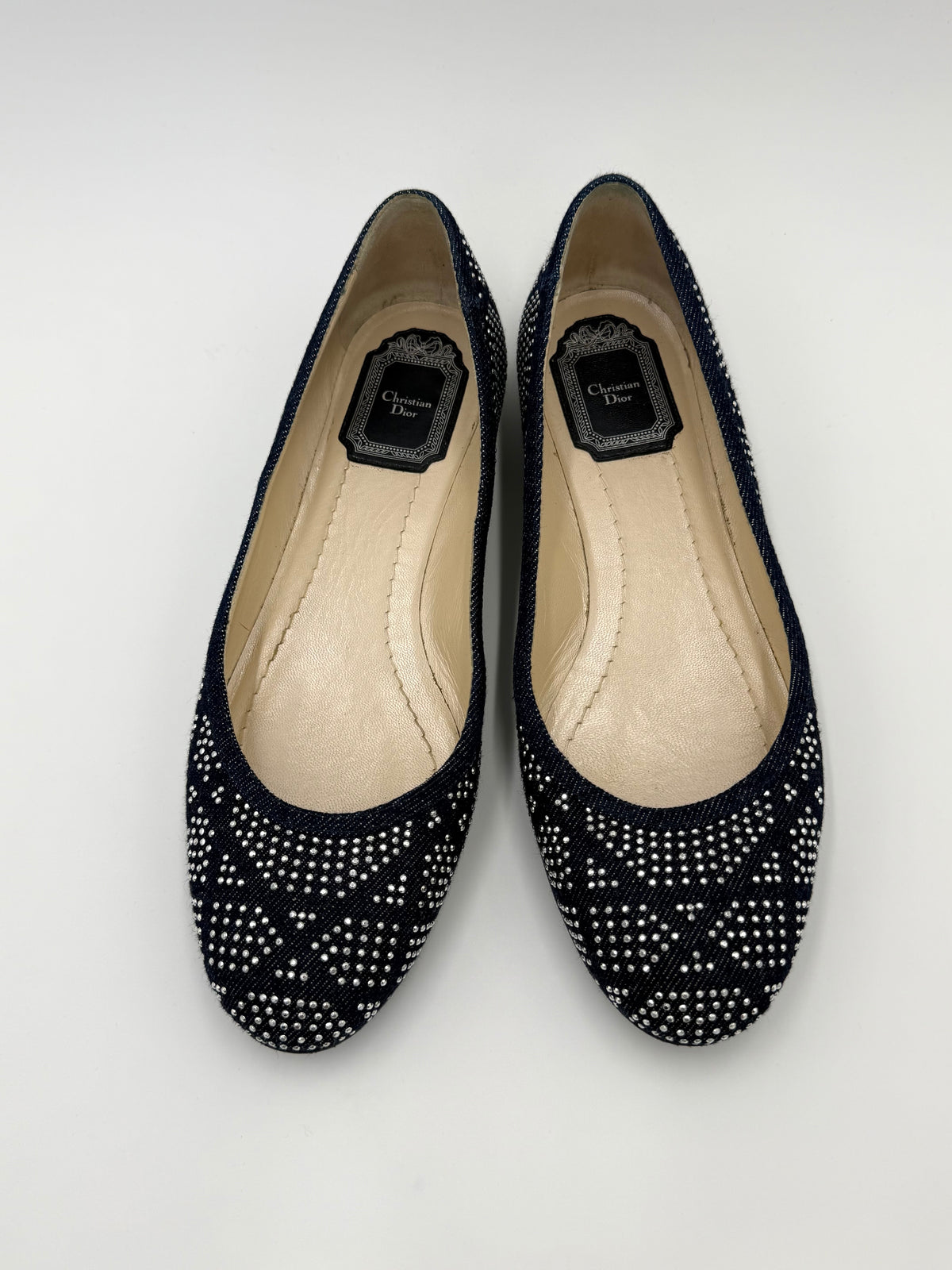 Christian Dior Ballerine Saga Vintage by John Galliano in Denim Blu Navy - Pally Vintage Closet