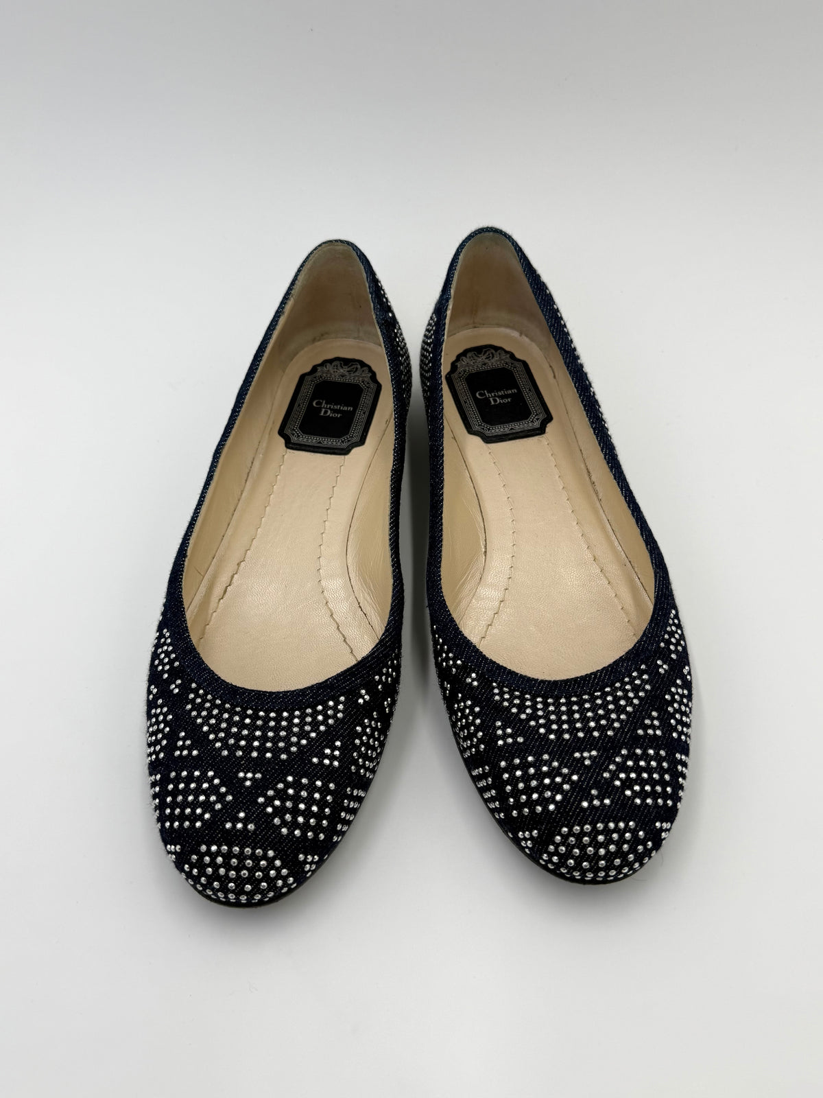 Christian Dior Ballerine Saga Vintage by John Galliano in Denim Blu Navy - Pally Vintage Closet