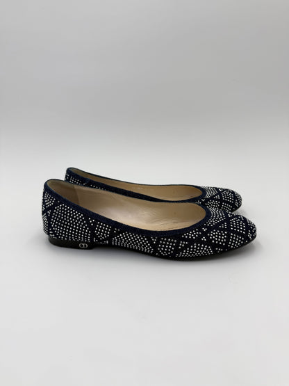 Christian Dior Ballerine Saga Vintage by John Galliano in Denim Blu Navy - Pally Vintage Closet