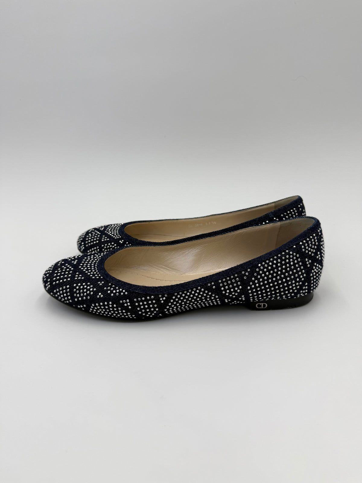 Christian Dior Ballerine Saga Vintage by John Galliano in Denim Blu Navy - Pally Vintage Closet