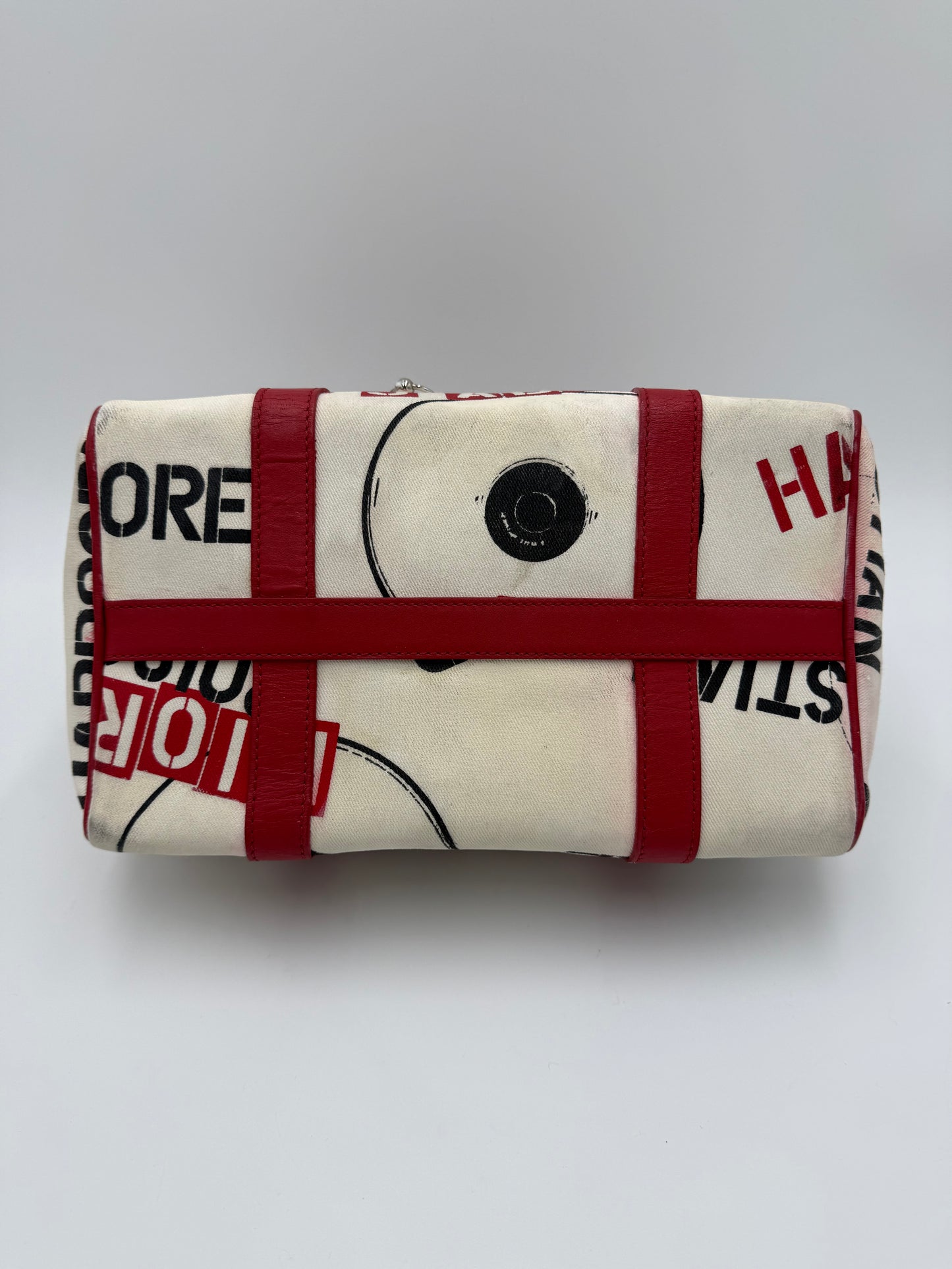 Christian Dior Borsa Hardcore Bowler John Galliano Bianca e Rossa - Pally Vintage Closet