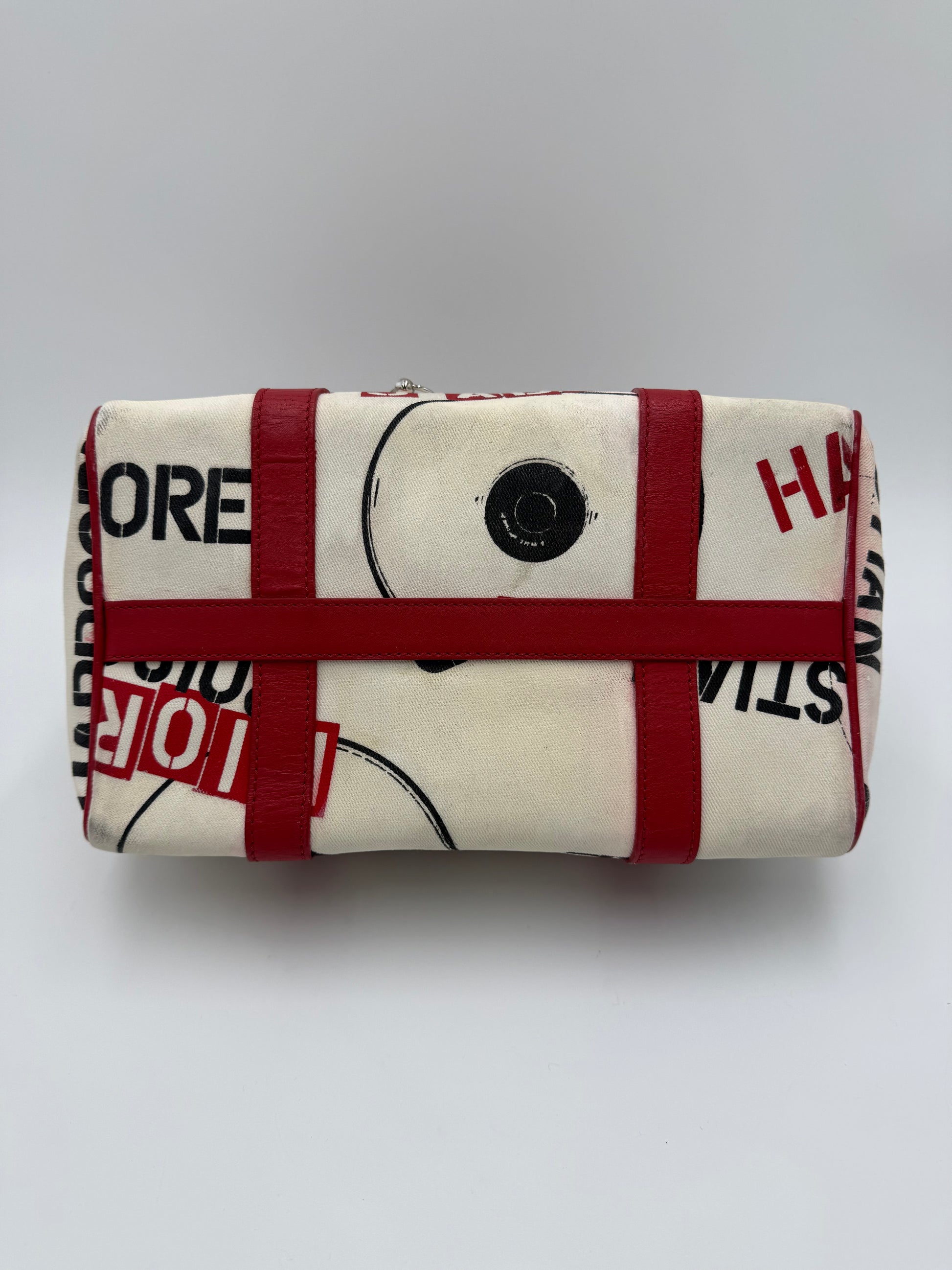 Christian Dior Borsa Hardcore Bowler John Galliano Bianca e Rossa - Pally Vintage Closet