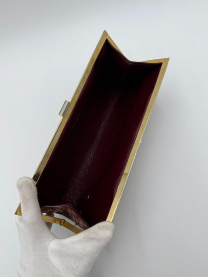 Christian-Dior-Pochette-Vintage-Tela-Oblique-e-Pelle-Bordeaux-70420541342020 - Pally Vintage Closet
