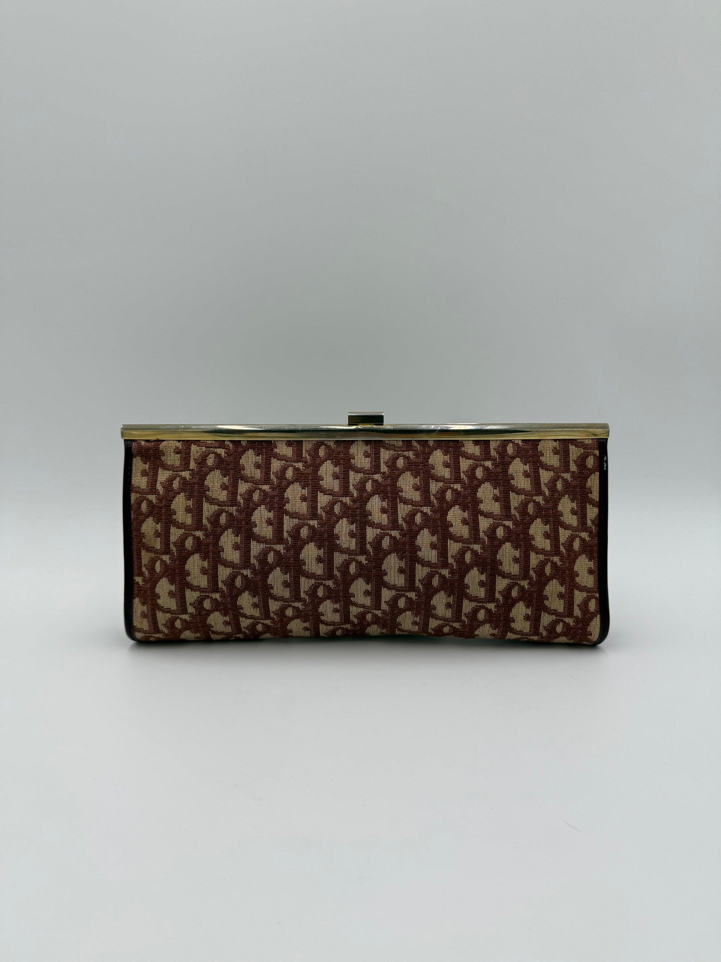 Christian-Dior-Pochette-Vintage-Tela-Oblique-e-Pelle-Bordeaux-70420541702468 - Pally Vintage Closet