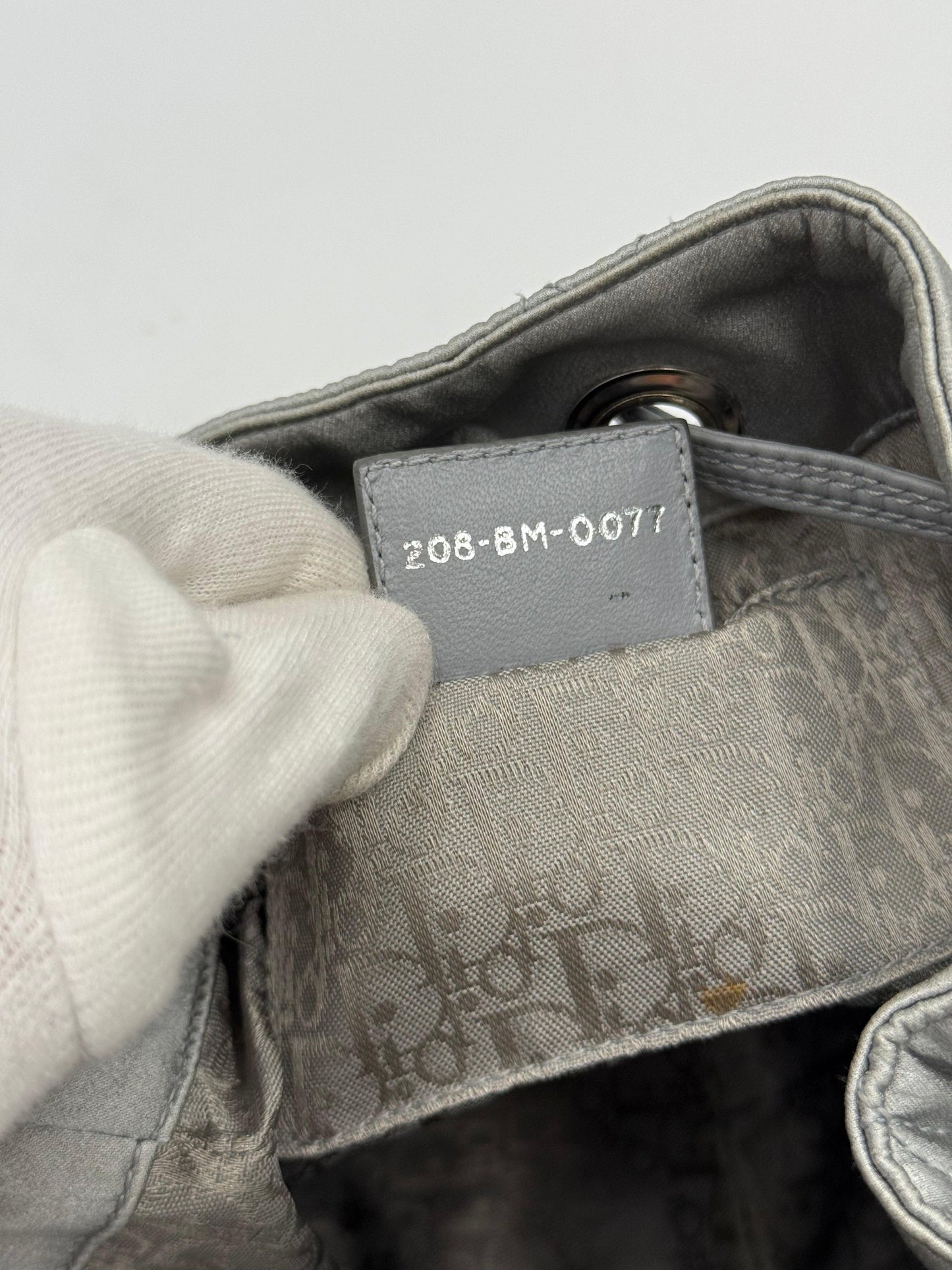 Christian Dior Secchiello Vintage Cannage Limited Edition by John Galliano Argento