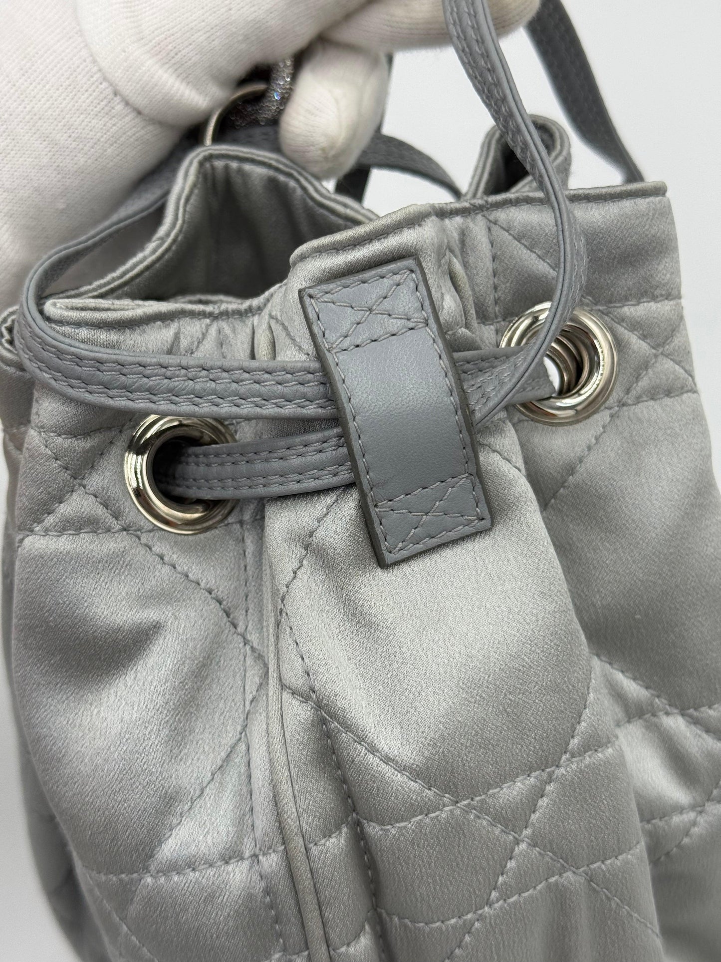 Christian Dior Secchiello Vintage Cannage Limited Edition by John Galliano Argento