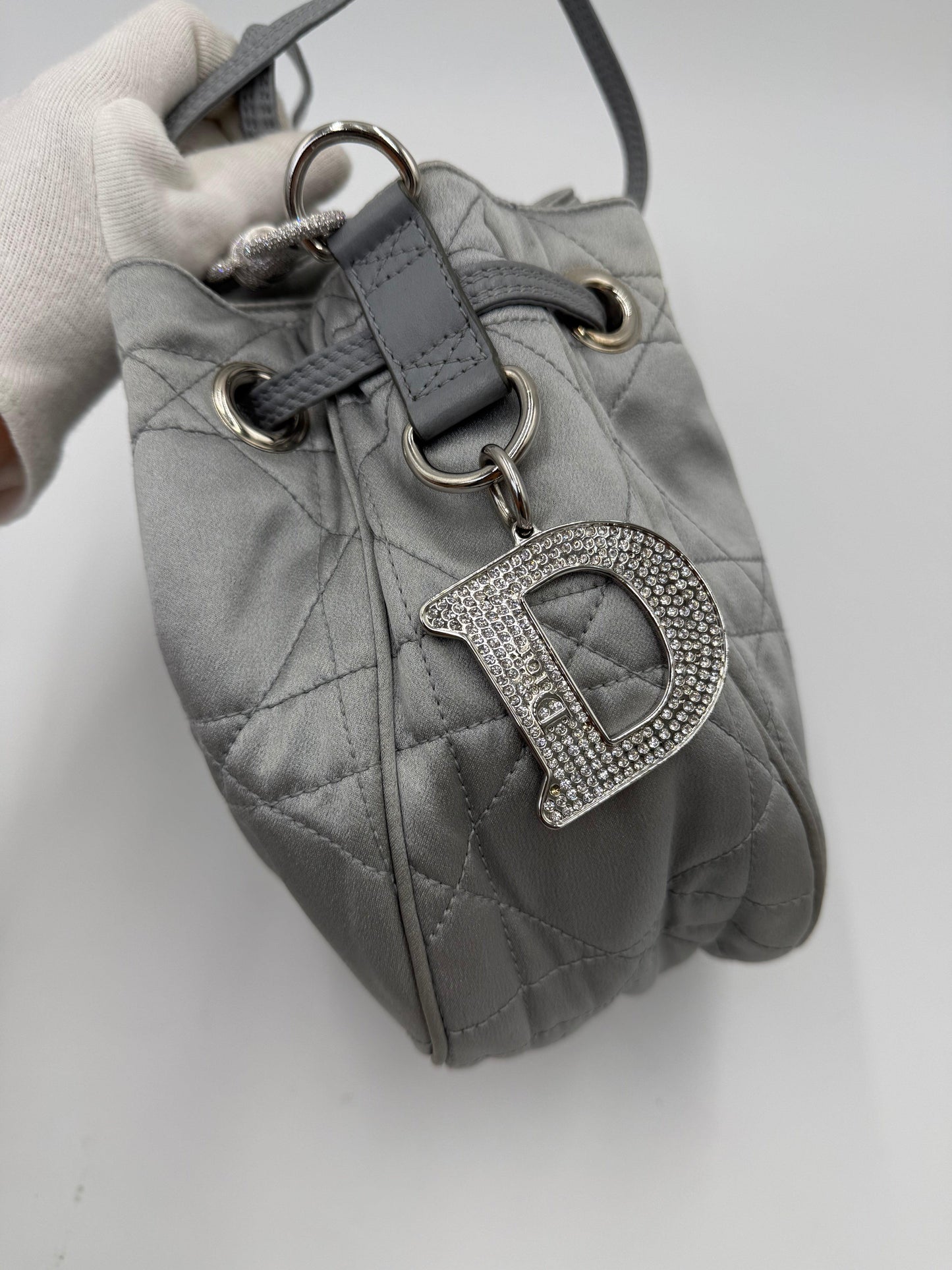 Christian Dior Secchiello Vintage Cannage Limited Edition by John Galliano Argento