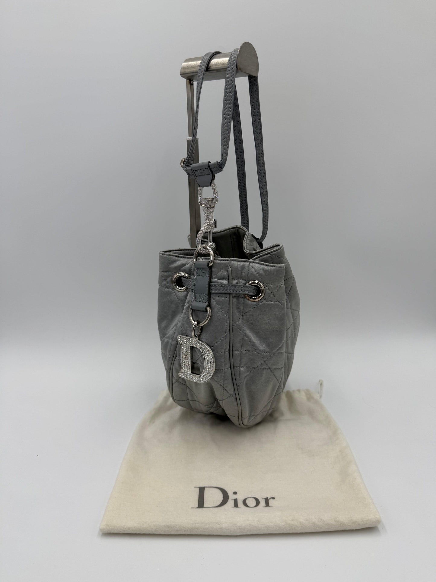 Christian Dior Secchiello Vintage Cannage Limited Edition by John Galliano Argento