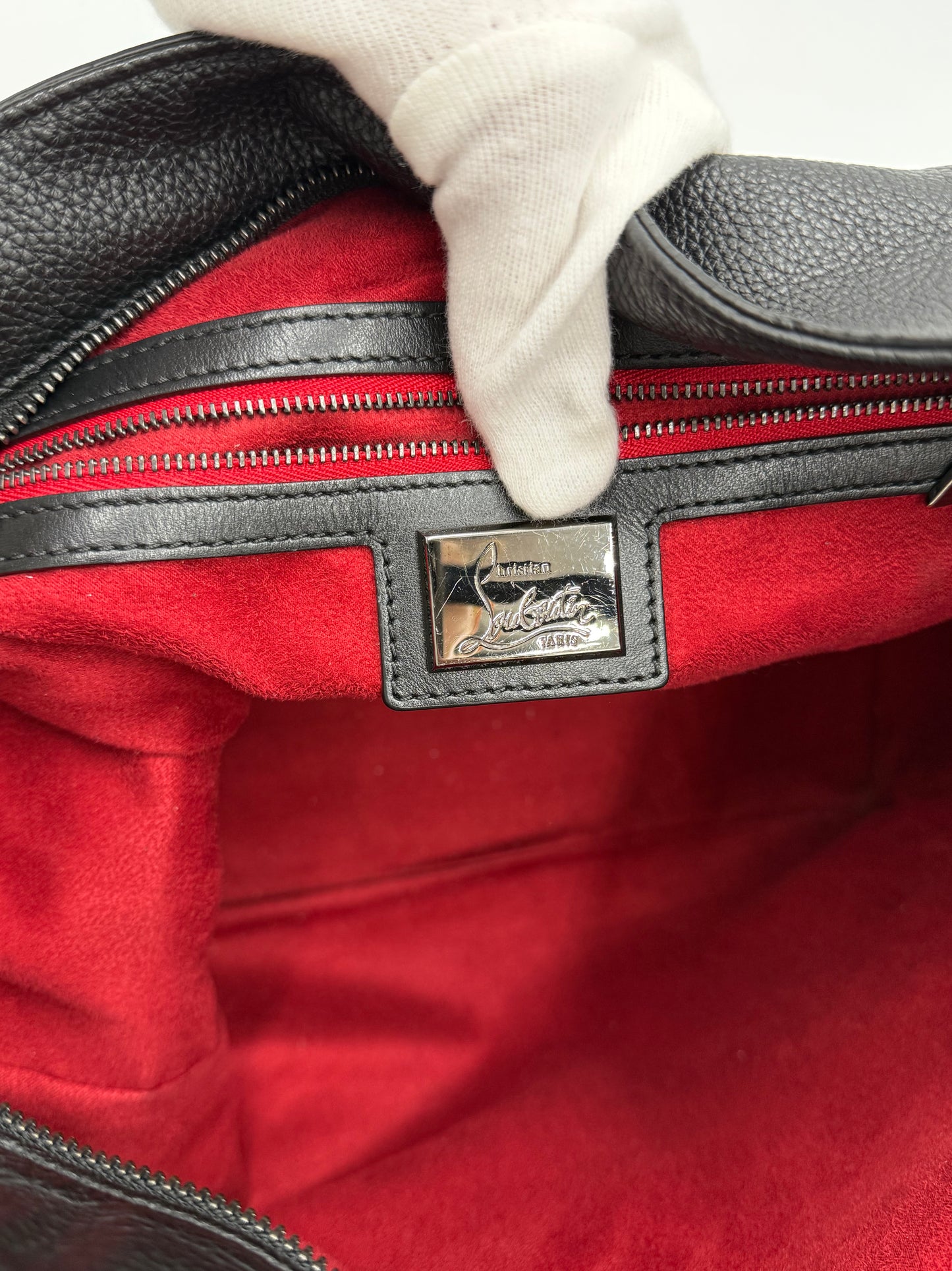 Christian Louboutin Borsa Eloise a Spalla con Borchie e Frange Nera - Pally Vintage Closet