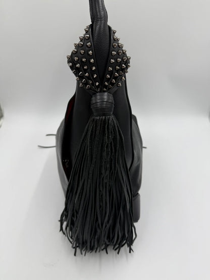 Christian-Louboutin-Borsa-Eloise-a-Spalla-con-Borchie-e-Frange-Nera-68355857285444 - Pally Vintage Closet