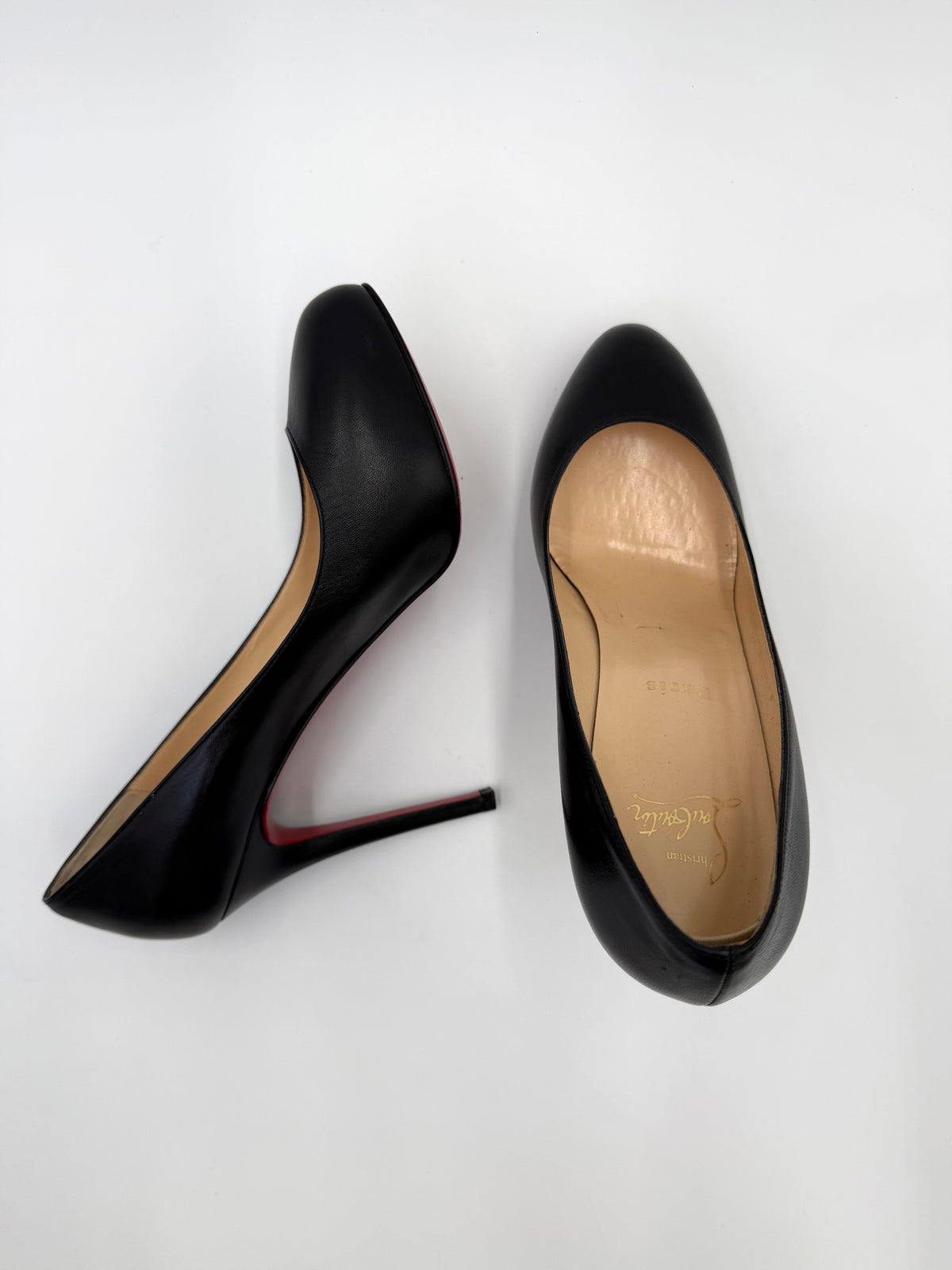 Christian Louboutin Décolleté in Pelle con Plateau Interno Nere - Pally Vintage Closet