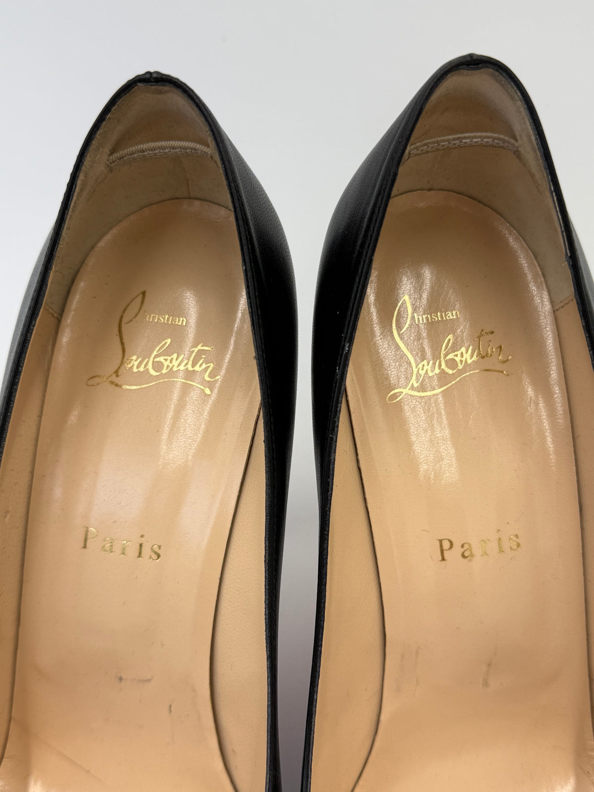 Christian Louboutin Décolleté in Pelle con Plateau Interno Nere - Pally Vintage Closet