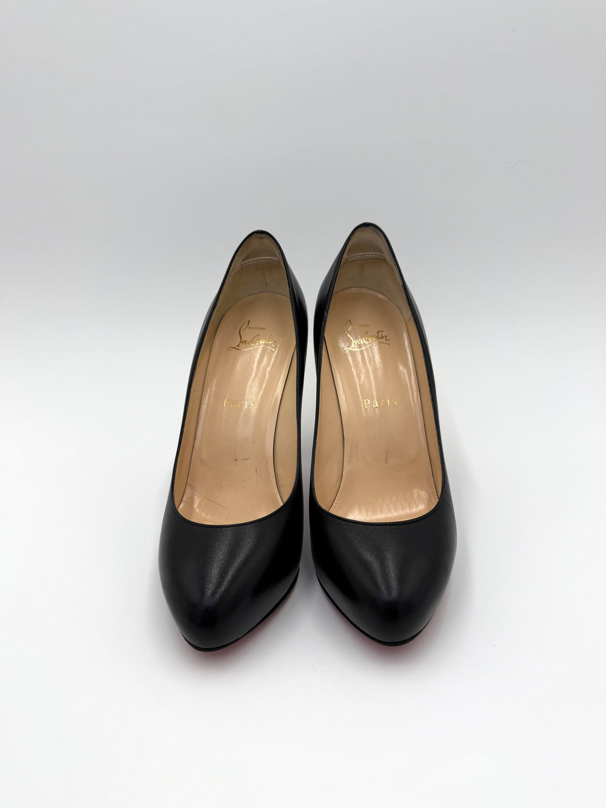 Christian Louboutin Décolleté in Pelle con Plateau Interno Nere - Pally Vintage Closet
