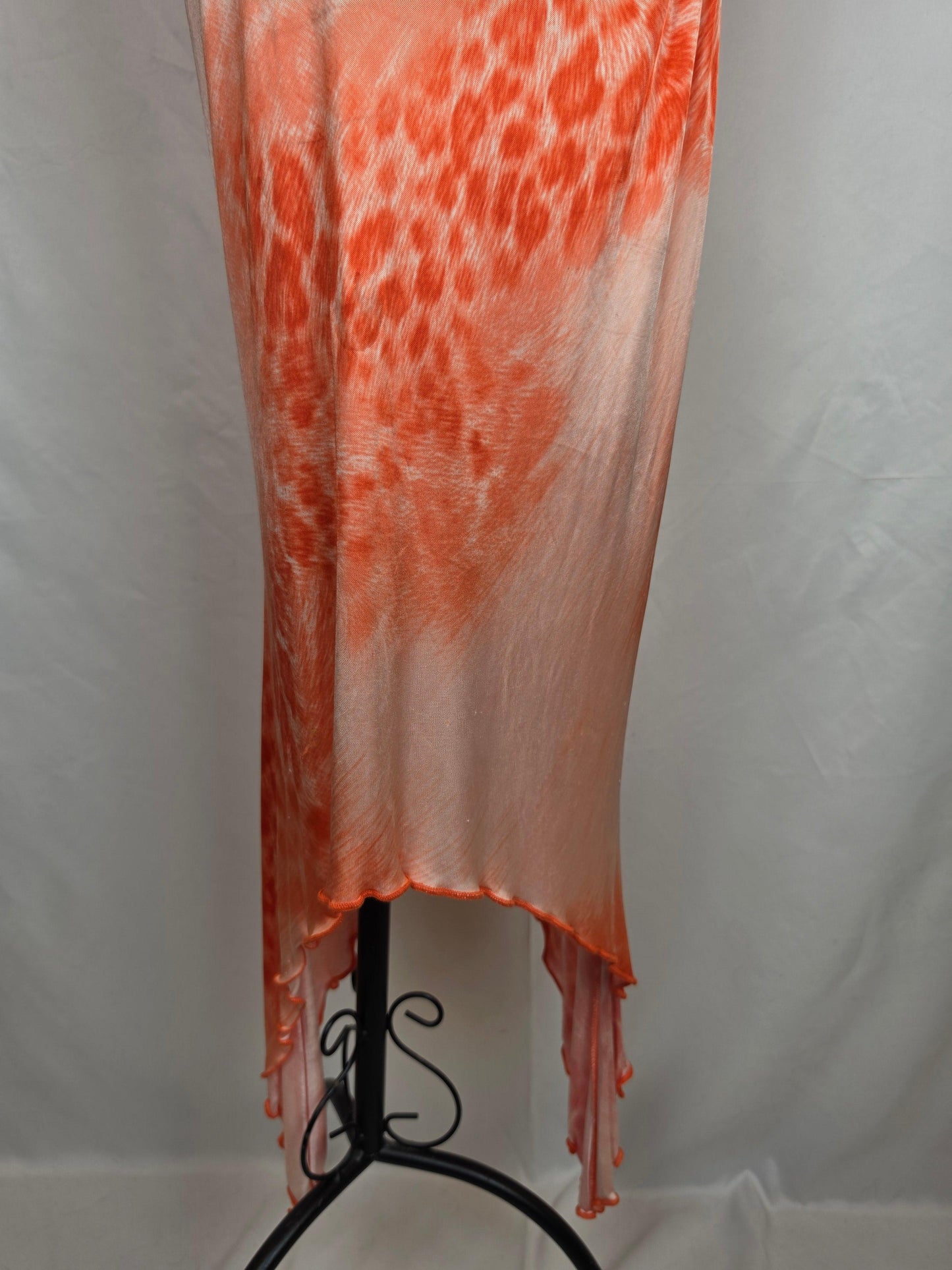 Class Roberto Cavalli Abito Lungo Vintage Asimmetrico Animalier Arancio - Pally Vintage Closet