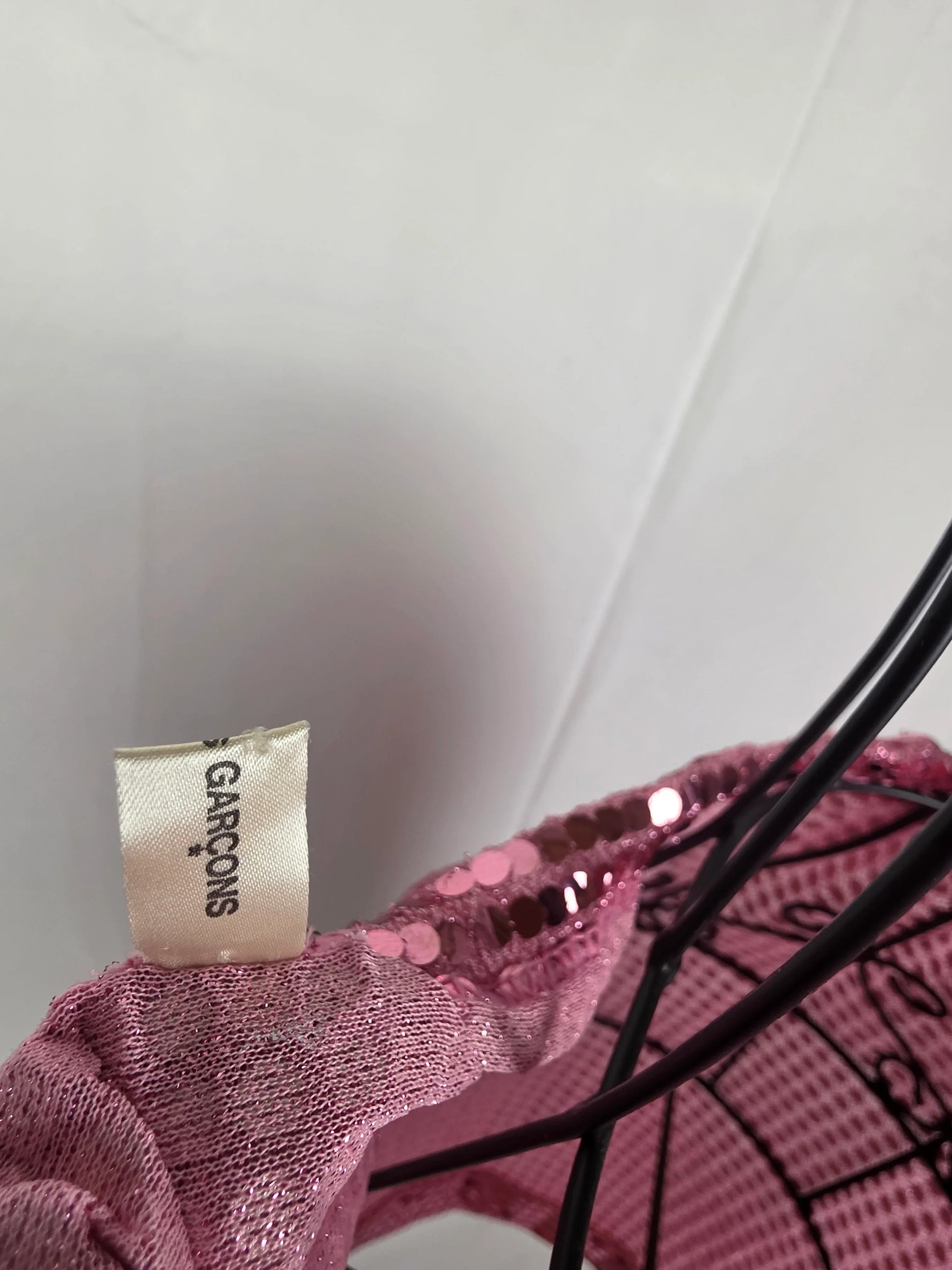 Comme des Garçons Gonna Metallizzata Con Paillettes Rosa - Pally Vintage Closet
