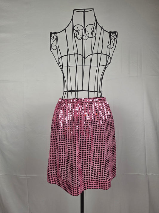 Comme des Garçons Gonna Metallizzata Con Paillettes Rosa - Pally Vintage Closet