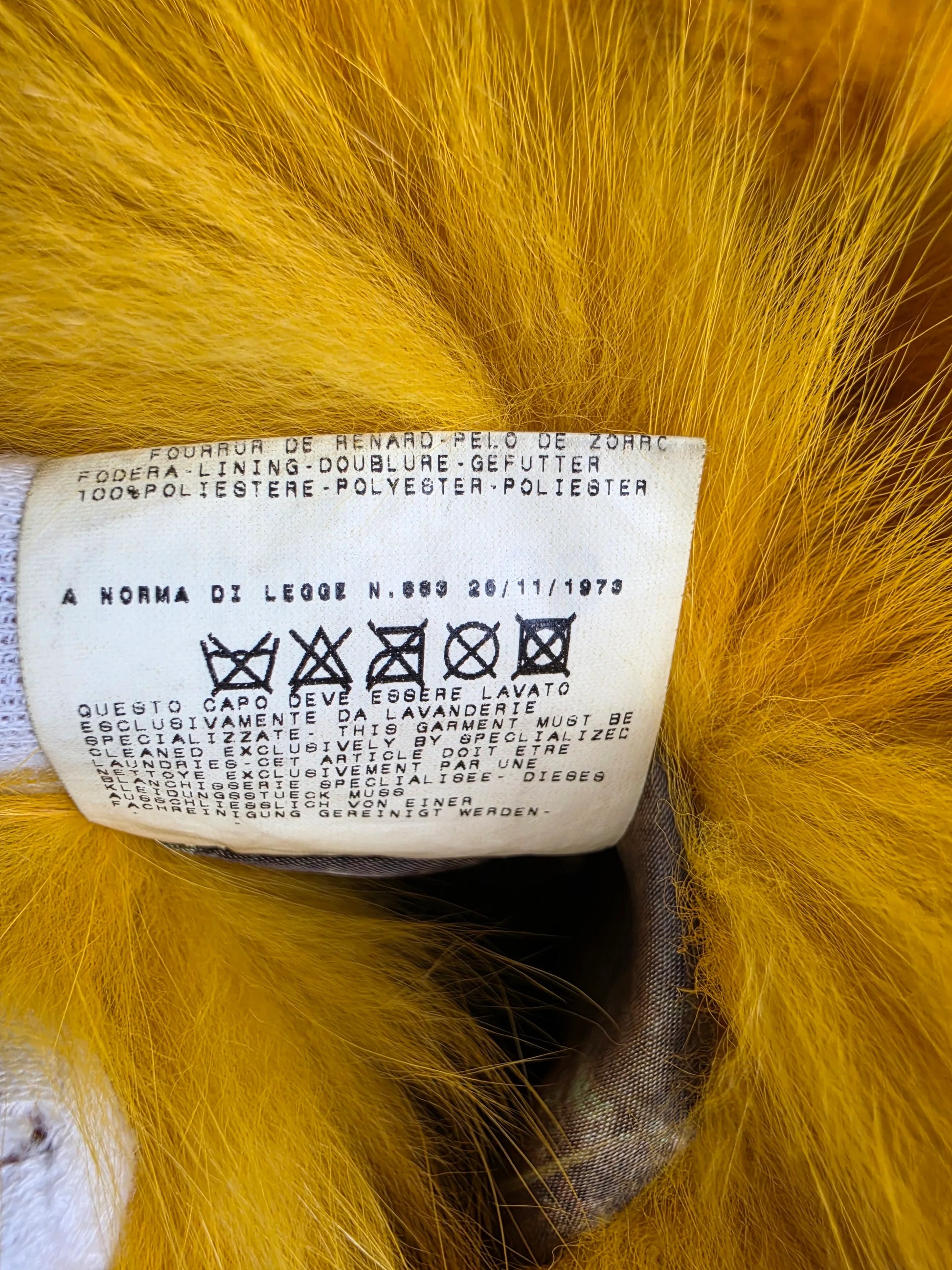 D&G Dolce e Gabbana Pelliccia Vintage con Interno Art-Print Giallo - Pally Vintage Closet