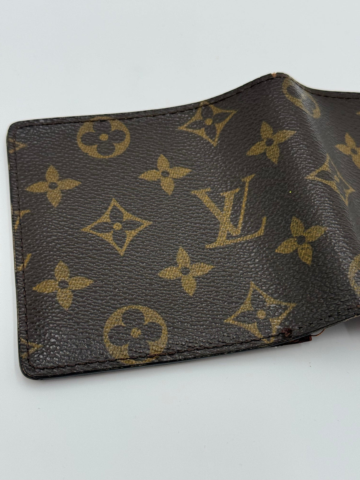 Louis Vuitton Vintage Compact Monogram Wallet Brown