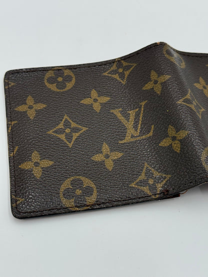 Louis Vuitton Vintage Compact Monogram Wallet Brown