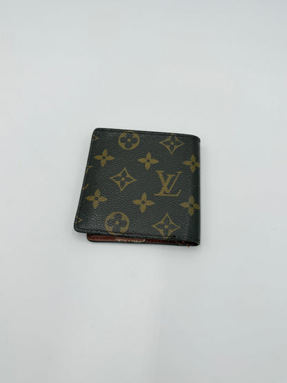 Louis Vuitton Vintage Compact Monogram Wallet Brown