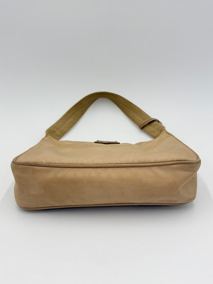 Prada Re-Edition 2000 Beige Nylon Shoulder Bag