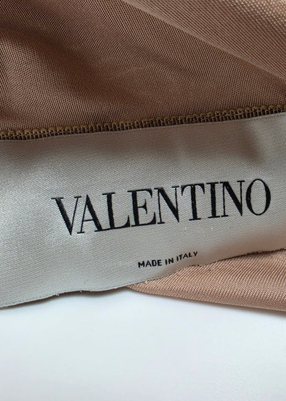 Valentino FW 2016 Runway Long Dress with Cape and Nude Deep V-Neck