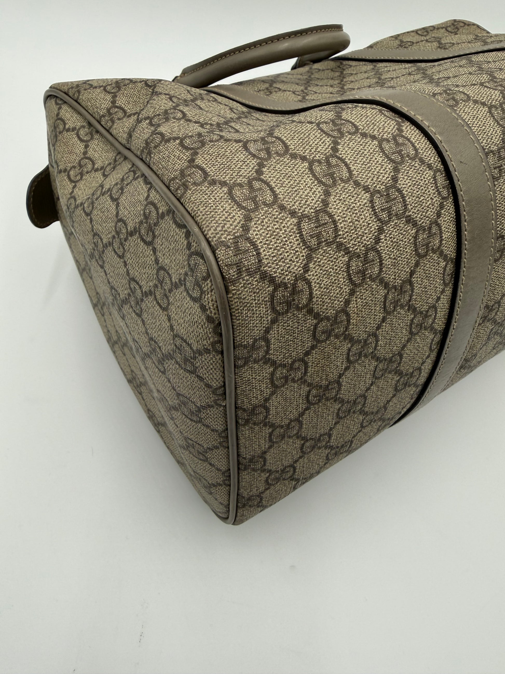 Gucci Bauletto Joy in Tela GG Supreme e Pelle Taupe - Pally Vintage Closet