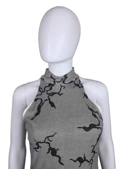 Versace Jeans Couture Abito Lungo Vintage con Scollo Halter e Schiena Scoperta