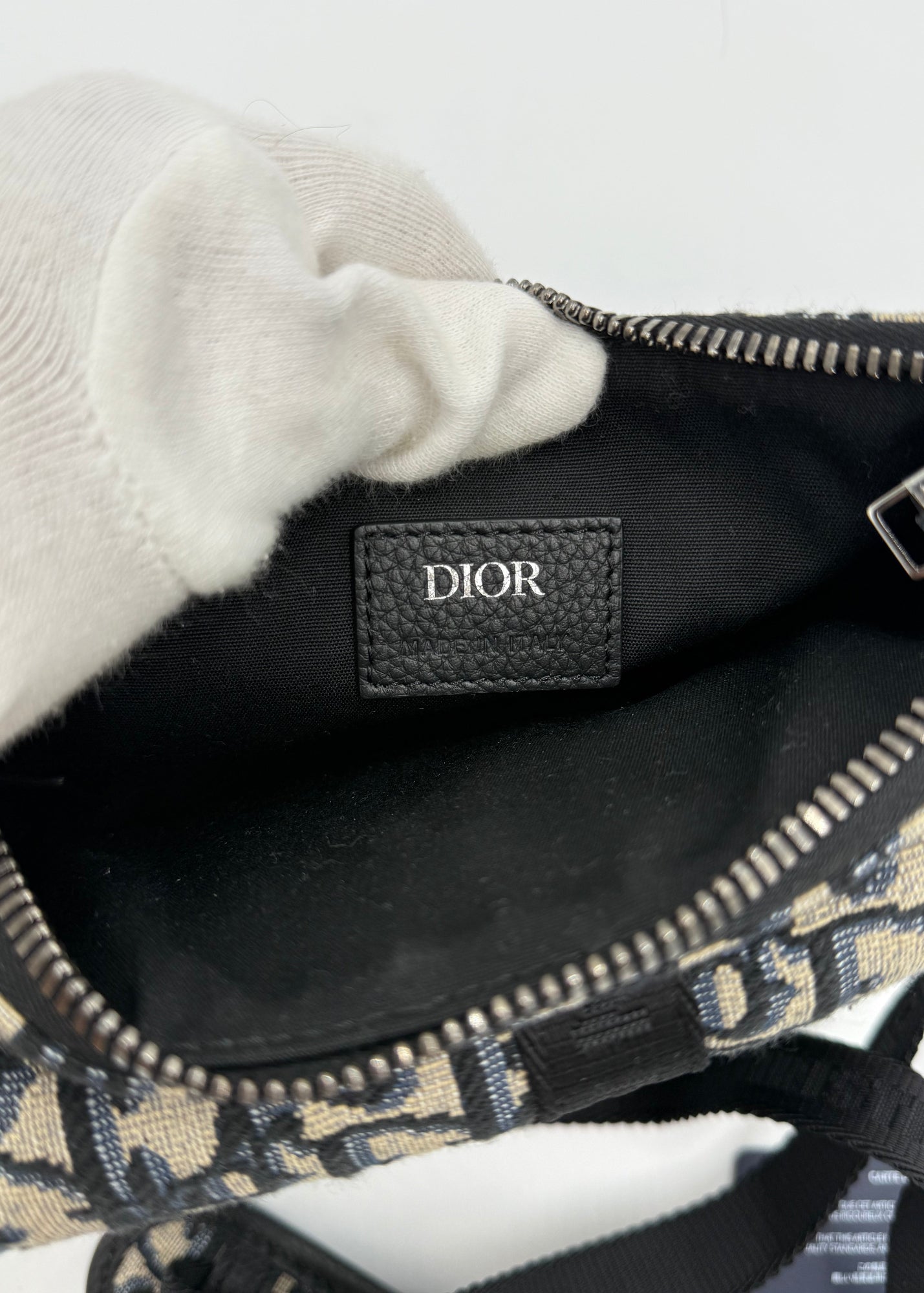 Dior Borsa Jacquard Oblique Beige e Nero