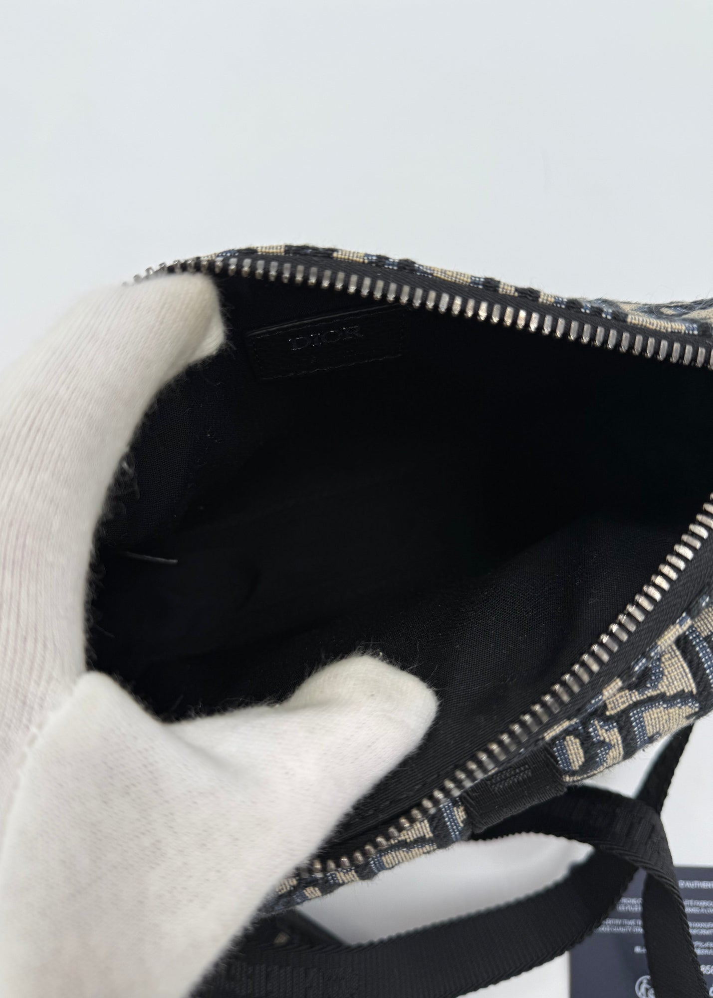 Dior Borsa Jacquard Oblique Beige e Nero