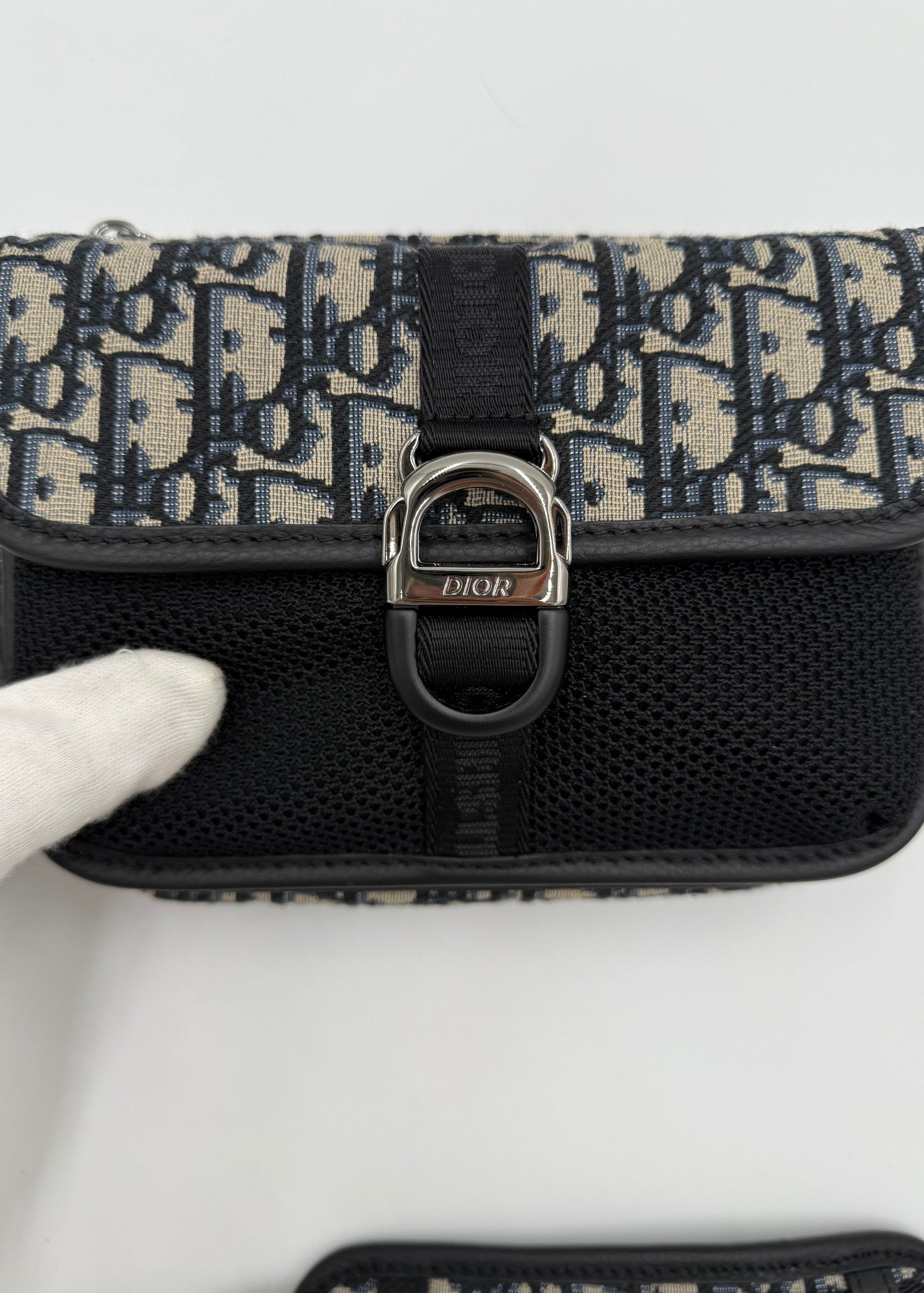 Dior Borsa Jacquard Oblique Beige e Nero