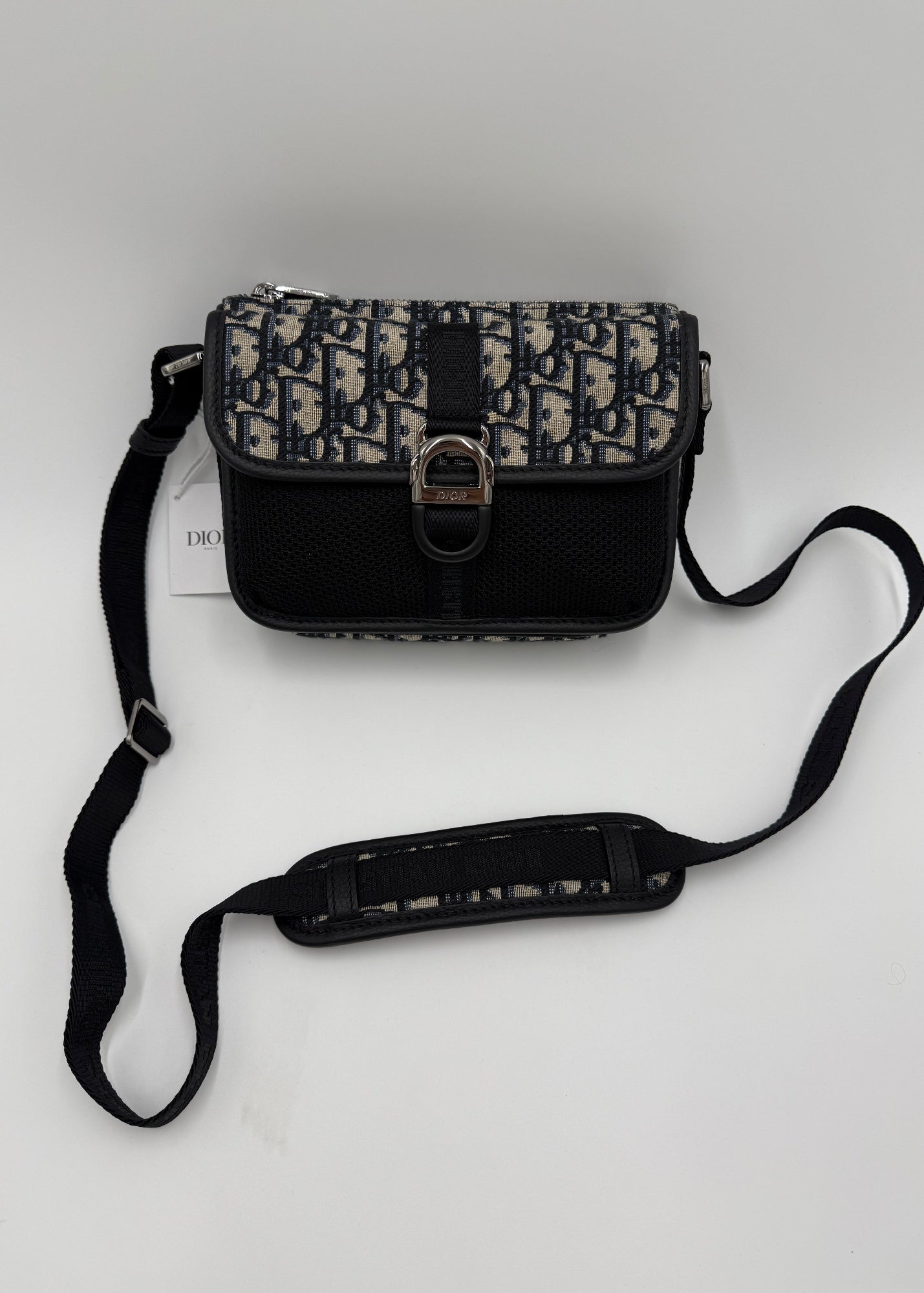 Dior Borsa Jacquard Oblique Beige e Nero