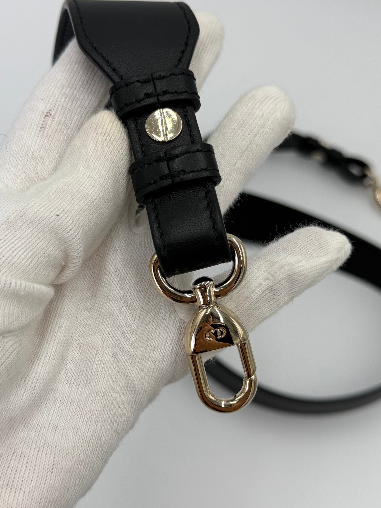 Dior Borsa Lady Dior Media in Pelle Cannage Nera - Pally Vintage Closet