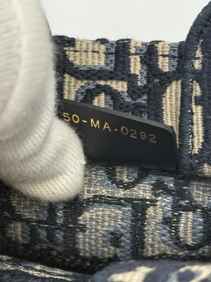 Dior Blue Oblique Canvas Mini Book Tote Vertical Bag